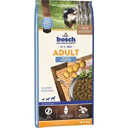 Bosch Adult Patatesli-Tuna Balıklı Tüm Irklar Yetişkin Kuru Köpek Maması 15 kg