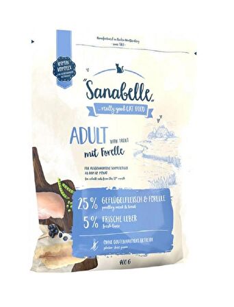 Sanabelle Adult Gulutensiz Alabalıklı Kedi Maması 400 Gr