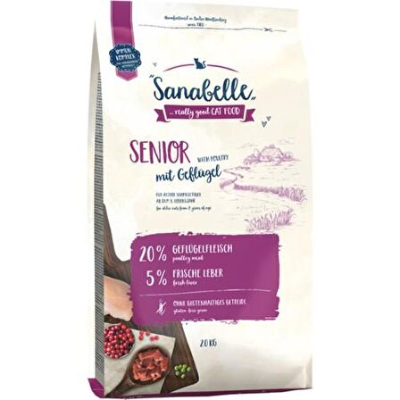 Sanabelle Kümes Hayvanlı Senior Yaşlı Kedi Maması 10 kg