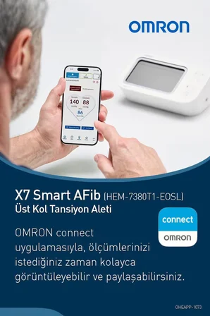 OMRON X7 Smart AFib Üst Koldan Ölçer Dijital Tansiyon Aleti
