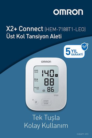 OMRON X2+ Connect Üst Koldan Ölçer Dijital Tansiyon Aleti