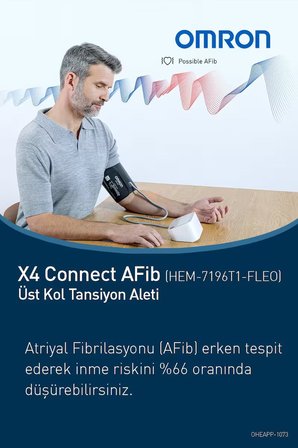 OMRON X4 Connect AFib Üst Koldan Ölçer Dijital Tansiyon Aleti