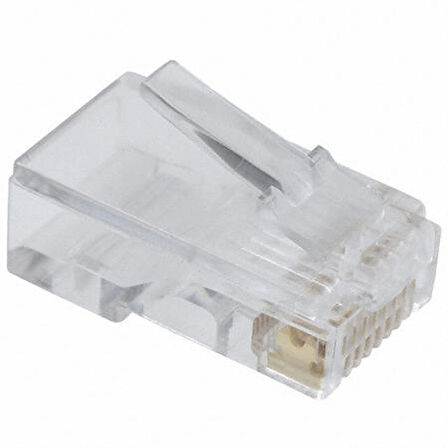 Digitus A-MO 8/8 SR Cat 5E RJ45 8P8C Zırhsız Yuvarlak Kablo Tipi 0.6 Modüler Fiş  (100 lü Paket)