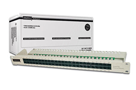 Digitus DN-91350-1 50 Port 1U CAT3 Zırhsız Isdn Siyah Patch Panel