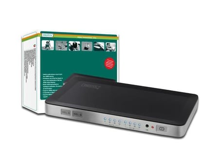 Digitus DS-48300 4 Port HDMI 4 Giriş 2 Çıkış Uzaktan Kumandalı Görüntü Çoklayıcı Switch