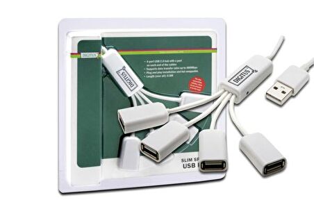 DIGITUS DA-70216 USB 4'lü KABLO HUB BEYAZ