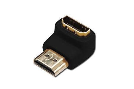 Digitus AK-330502-000-S HDMI to HDMI Erkek-Dişi 90 Derece Açılı HDMI Dönüştürücü Adaptör