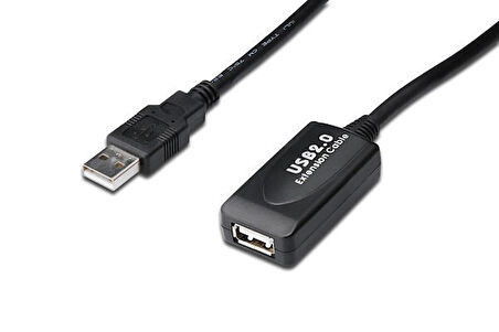 Digitus DA-73102 20 mt USB 2.0 to USB 2.0 Erkek-Dişi USB 2.0 Uzatma Kablosu