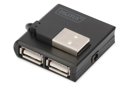 DIGITUS DIGITUS® USB 2.0 Yüksek Hızlı Hub 4-Girişli