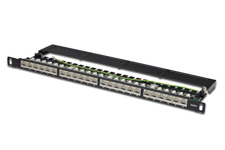 Digitus DN-91624S-Sl-Sh 24 Port 1U CAT6 Zırhlı Siyah Patch Panel