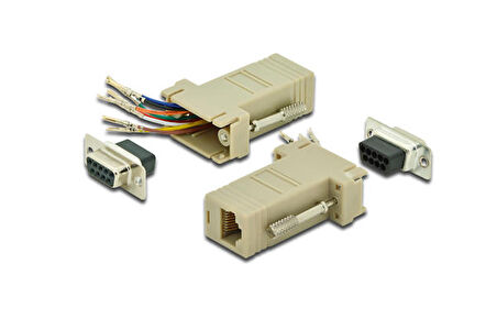 Digitus AK-610516-000-I DB9 Dişi RJ45 Dişi PVC Modüler Adaptör