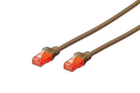 Digitus DK-1614-050/BR 5 Mt CAT6 AWG26/7  U/Utp Kahverengi Patch Cord Kablo