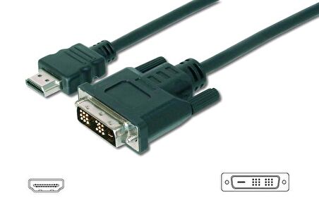 Digitus AK-310103-050-S 5 Mt VGA to VGA Erkek-Erkek AWG28 3Coax/7C Siyah Görüntü Kablosu