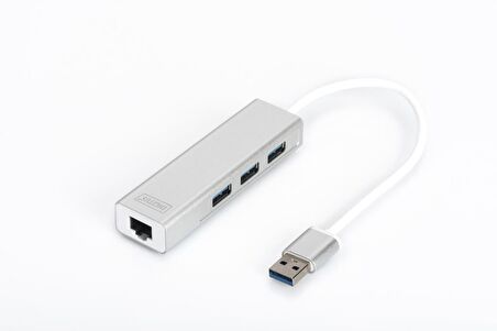 DIGITUS DA-70250-1 3'LÜ USB3.0 HUB+G.BIT ETHERNET