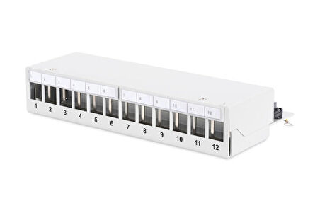 Digitus DN-93706 12 Port CAT6A 1U Boş Zırhlı Masaüsütü Patch Panel