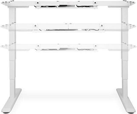 Dıgıtus Elektrikli Yükseklik Ayarına Sahip Masa Ayağı çift motor - Beyaz