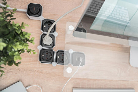 Digitus USB Bağlantılı Akım Korumalı Esnek Uzatma Priz