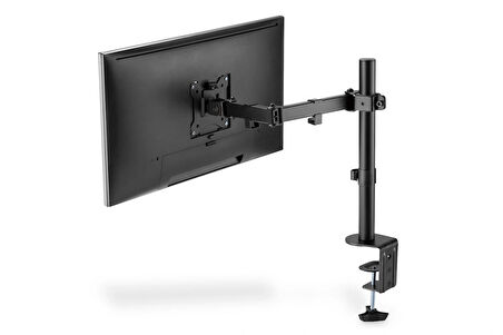 Sıkıştırmalı tekli monitör tutucu 17-32", 8 kg (maks.), siyah