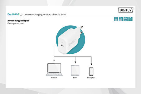 Type-C Akım Korumalı Şarj Adaptörü,usb-C, 20 W