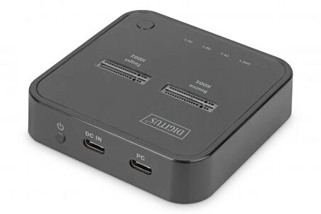 DIGITUS klonlama işlevine sahip çift M.2 NVMe SSD yerleştirme istasyonu, USB-C ™