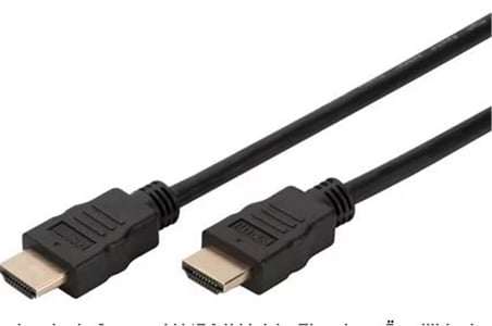 Digitus AK-330107-020-S 2 metre Altın Kapl.Siyah 4K HDMI Kablo