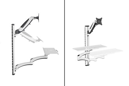Duvara Montaj İş İstasyonu 14-32 inç, 8 kg, VESA 75x75/100x100,