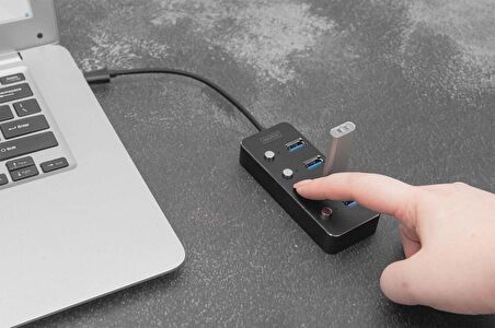 DIGITUS DA-70247 4'LÜ USB3.0 HUB,ALÜMİNYUM