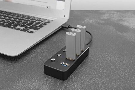 DIGITUS DA-70247 4'LÜ USB3.0 HUB,ALÜMİNYUM