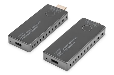 Digitus 4K Kablosuz AV Video AKtarıcı  Seti, 30 m USB Type-C - HDMI, 4K/30 Hz