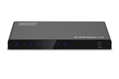 Digitus DS-55337 1 Port Giriş 4 Port Çıkış HDMI 4K 60Hz HDCP 2.2 EDID Kontrol Çoklayıcı