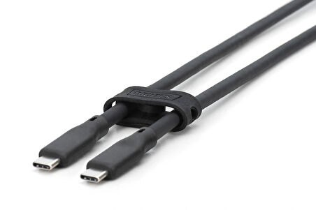 USB silikon bağlantı kablosu, USB-C - USB-C 2m, USB 3.2 Gen1, 5G, 4K, 100W, siyah