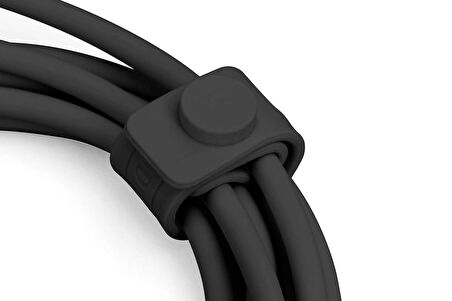USB silikon bağlantı kablosu, USB-C - USB-C 2m, USB 4.0 Gen2, 20G, 240W, 8K, siyah