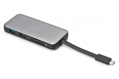 DIGITUS USB-C Seyahat Tipi Docking Station, 7-Port