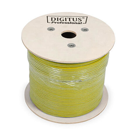 Digitus DK-1613-VH-5-Y 500 Mt CAT6 U-UTP AWG23-1 LSZH-1 Simplex Sarı Data Kablosu