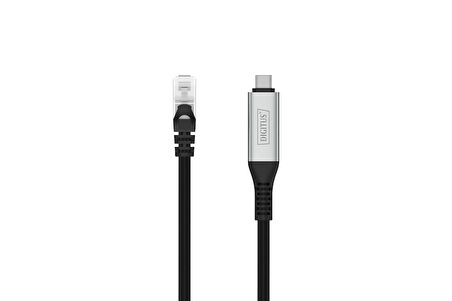 USB-C - RJ45 CAT 6A S/FTP kablosu, 1 Gbit/s, 2 Metre USB 3.2 Gen1, LSZH kılıf
