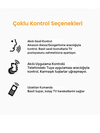Motorlu Katlanır Tavan Tipi TV Askı Aparatı (37"-75") – Akıllı Uzaktan Kumandalı