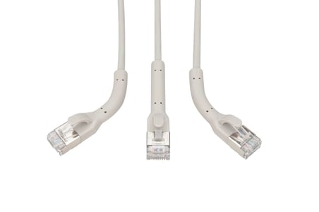 CAT 6A F-FTP bükülebilir Patch kablo, 0,30 Metre Gri AWG 32/7