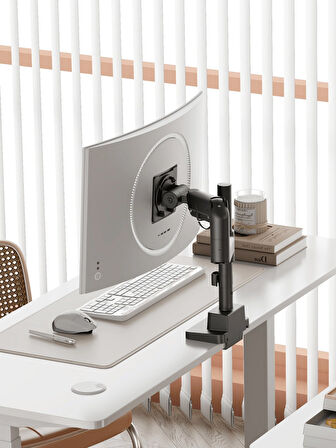 57" Kadar Uyumlu Gaz Yaylı Monitör Kolu | 27 kg Taşıma Kapasiteli, Tam Hareketli