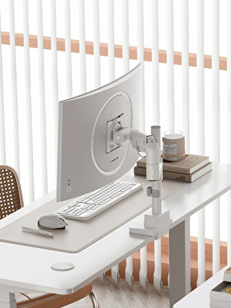 57" Kadar Uyumlu Gaz Yaylı Monitör Kolu | 27 kg Taşıma Kapasiteli, Tam Hareketli