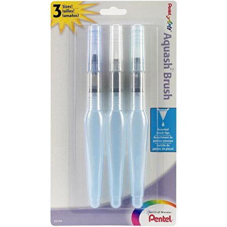 Pentel Su Hazneli Fırça Kalem Aquash Brush 3lü Kod: XFRH/3-BFM