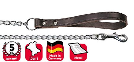 KARLIE DERİ SAPLI ZİNCİR UZATMA 100CM-2MM K.RENGİ