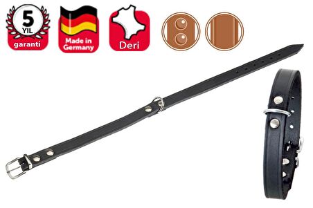 KARLIE DERİ BOYUN TASMA 47CM-18MM SİYAH