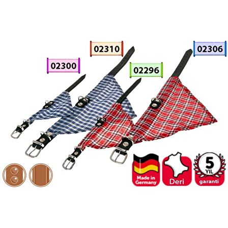 KARLIE DERİ BANDANALI BOYUN TASMA 62CM KIRMIZI