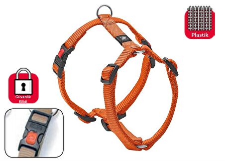 KARLIE KİLİTLİ GÖĞÜS TASMA M 45-70 CM TURUNCU