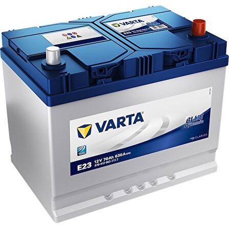 VARTA E23 70AH BLUE DYNAMIC ASYA DÜZ KUTUP AKÜ