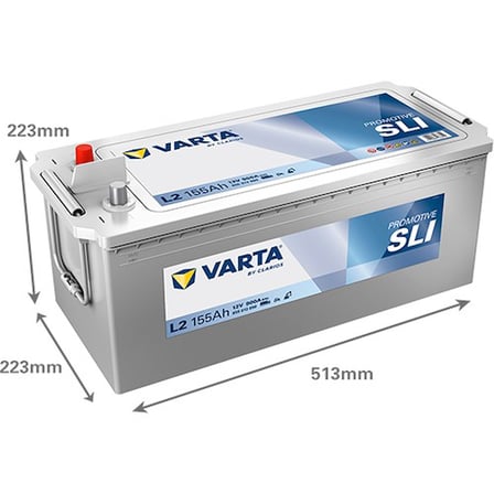 Varta L2 12V 155Ah 900A Dynamıc Slı Ağır Vasıta Akü (Üretim Tarihi:2026)