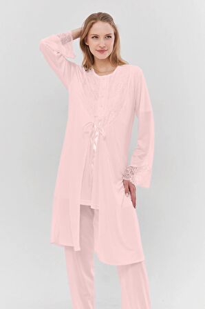 LORIAN'S 4016 Hamile ve Lohusa Pijama Takımı 3'lü Set