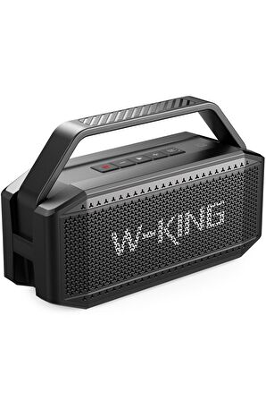 W-KING D9-1 Bluetooth Hoparlör 100W Boombox 40S Dinleme IPX6 Kablosuz Stereo TWS Ses Bombası Siyah