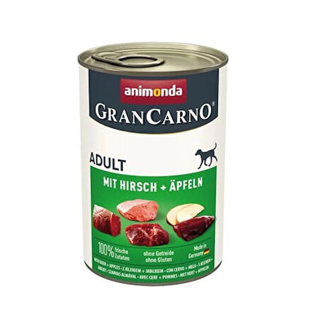 Animonda Gran Carno Elmalı Ve Geyik Etli Yetişkin Köpek Konservesi 400 Gr X 6 adet