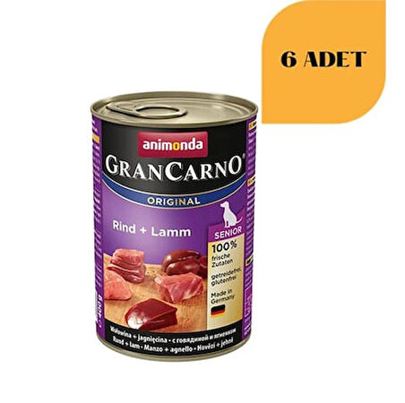 Animonda Gran Carno Senior Kuzulu Ve Sığır Etli Yaşlı Köpek Konservesi 400 Gr x 6 Adet